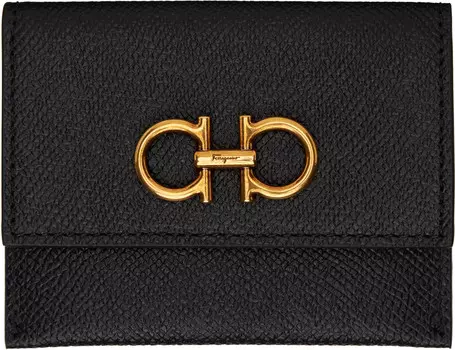Черный держатель кредитной карты Gancini Ferragamo, Nero/Nero