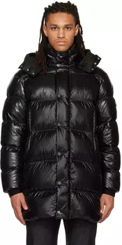 Черный длинный пуховик Pablof Moncler