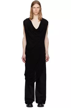 Черный драпированный топ Julius