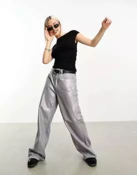 Черный драпированный топ Weekday Hera