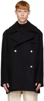 Черный двубортный бушлат Jil Sander