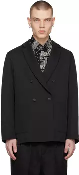 Черный двубортный пиджак SOPHNET.