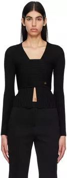 Черный двусторонний кардиган Recto