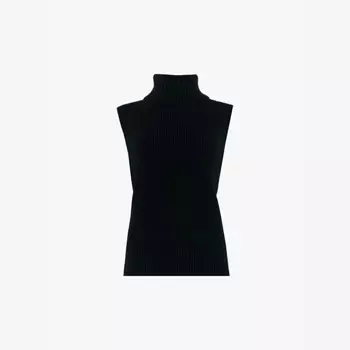 Черный джемпер без рукавов с высоким воротом Ro&Zo, черный