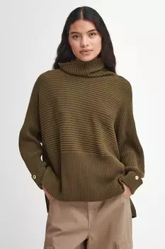 Черный джемпер крупной вязки Roberta Barbour International, зеленый