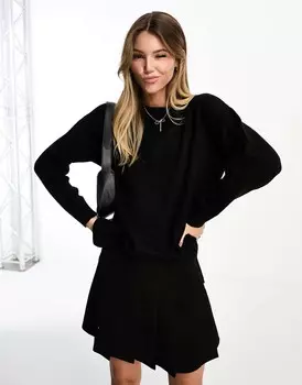 Черный джемпер оверсайз New Look