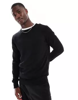 Черный джемпер с круглым вырезом Brave Soul