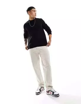 Черный джемпер в рубчик Jack & Jones Essentials