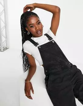 Черный джинсовый комбинезон ASOS DESIGN 'original'