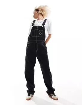 Черный джинсовый комбинезон прямого кроя Carhartt Carhartt WIP