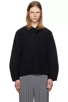 Черный ежемесячный цвет февраль Хенли HOMME PLISS ISSEY MIYAKE