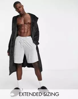 Черный флисовый халат для отдыха ASOS DESIGN