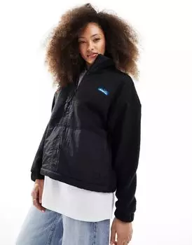 Черный флисовый свитер на полумолнии Kavu Rockhaven