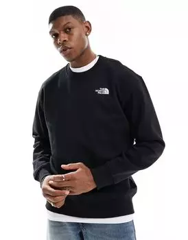 Черный флисовый свитшот оверсайз The North Face Essential