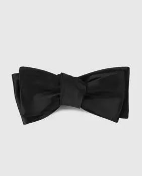 Черный галстук-бабочка со скользящим узлом Emidio Tucci, черный