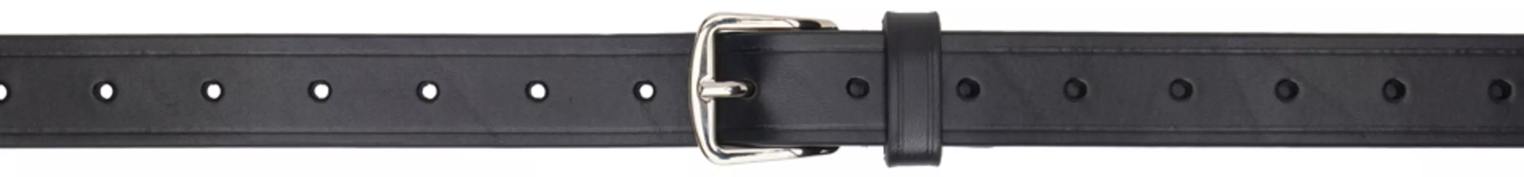 Черный гнутый ремень Ann Demeulemeester