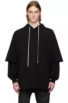 Черный Голливудский Tommy Hustler Hoodie Rick Owens DRKSHDW