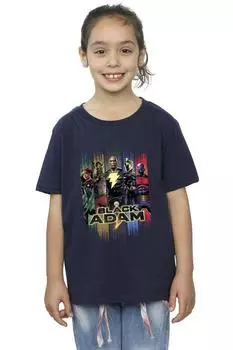 Черный - Хлопковая футболка Adam JSA Complete Group DC Comics, темно-синий