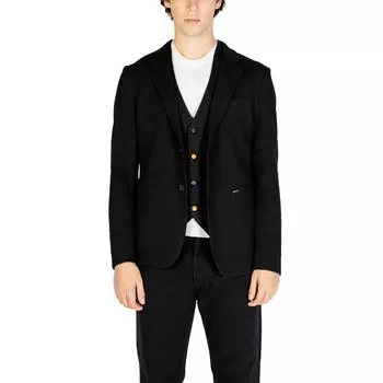 Черный хлопковый блейзер Gianni Lupo