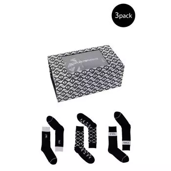 Черный хлопковый носок Emporio armani underwear