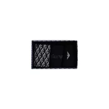 Черный хлопковый носок Emporio armani underwear