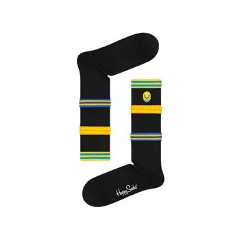 Черный хлопковый носок Happy Socks