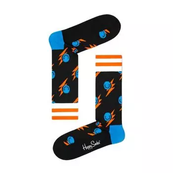 Черный хлопковый носок Happy Socks