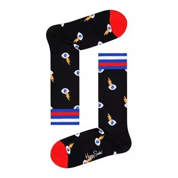 Черный хлопковый носок Happy Socks