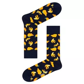 Черный хлопковый носок Happy Socks