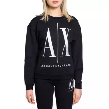 Черный хлопковый свитер Armani Exchange