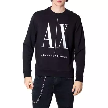 Черный хлопковый свитер Armani Exchange