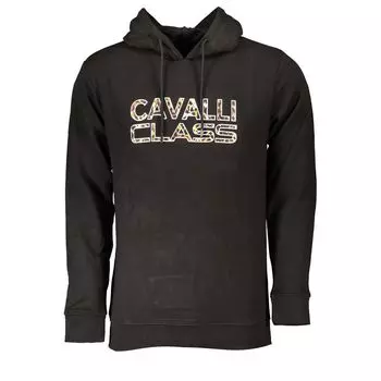 Черный хлопковый свитер cavalli CLASS