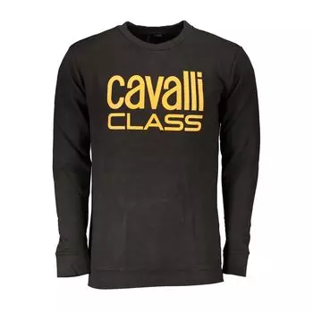 Черный хлопковый свитер cavalli CLASS