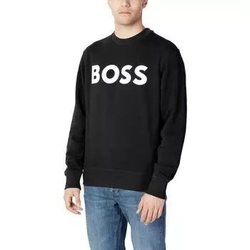 Черный хлопковый свитер Hugo Boss