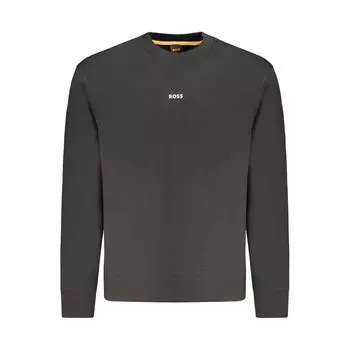 Черный хлопковый свитер Hugo Boss