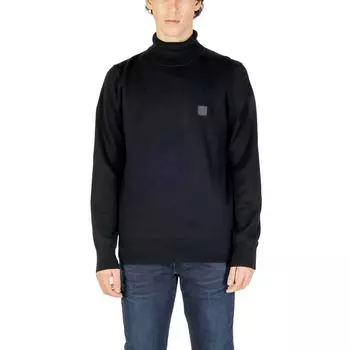 Черный хлопковый свитер Hugo Boss