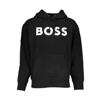 Черный хлопковый свитер Hugo Boss