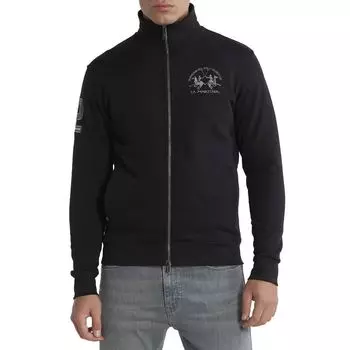 Черный хлопковый свитер La Martina