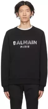 Черный хлопковый свитшот Balmain