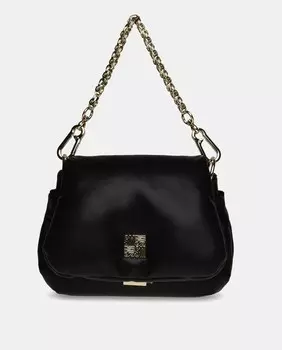 Черный хобо с клапаном и ручкой-цепочкой Steve Madden, черный