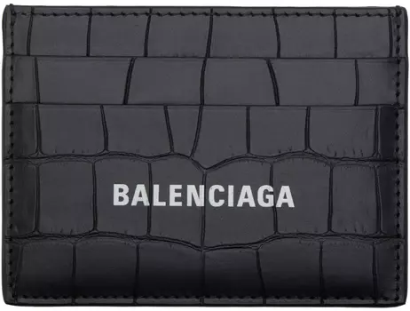 Черный холдер для банковских карт Balenciaga