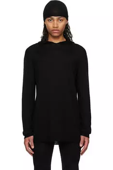 Черный Hollywood Oversize LS Hoodie Rick Owens