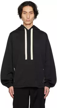 Черный худи на шнурке Jil Sander