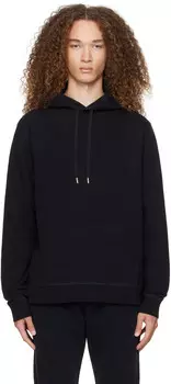 Черный худи на шнурке Sunspel