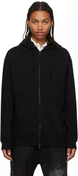 Черный худи с эффектом потертости Yohji Yamamoto