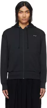 Черный худи с большим сердцем Comme Des Garcons