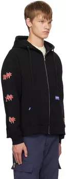 Черный худи с графическим рисунком DEVA STATES