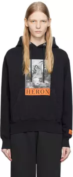 Черный худи с графическим рисунком Heron Preston