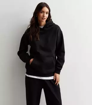 Черный худи с карманами спереди New Look, черный