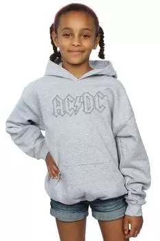 Черный худи с логотипом AC/DC, серый